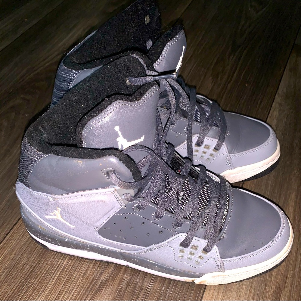 Grey and white Jordan’s